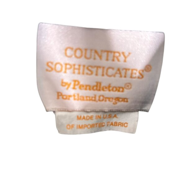 Vintage 90s Pendleton Country Sophisticates Green Long Sleeve Top 6 - Picture 4 of 9